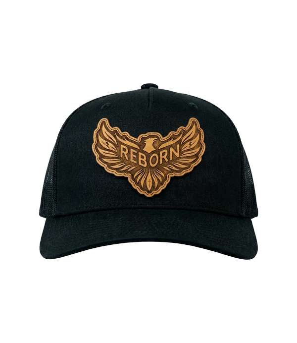 Reborn Phoenix Leather Patch Hat