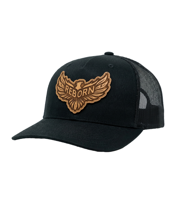 Reborn Phoenix Leather Patch Hat