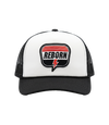 Reborn Moto Foam Trucker Hat front