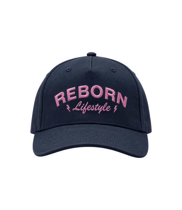 Reborn Stay Free Hat in Navy, front