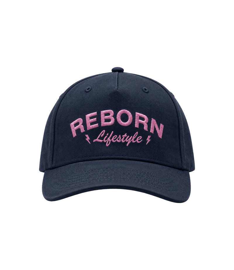 Reborn Stay Free Hat in Navy, front