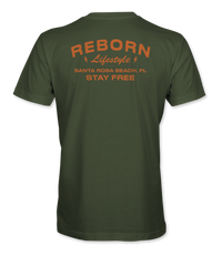 Reborn Stay Free T-Shirt in Hemp, back